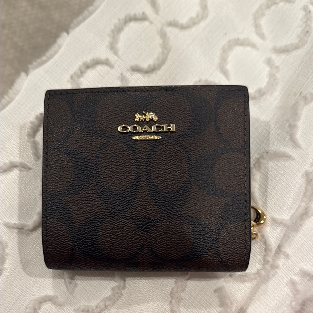 Coach Brown Signature Wallet Compact Bifold (never used)